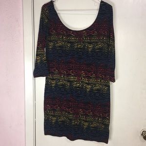 Tribal Print Bodycon Dress